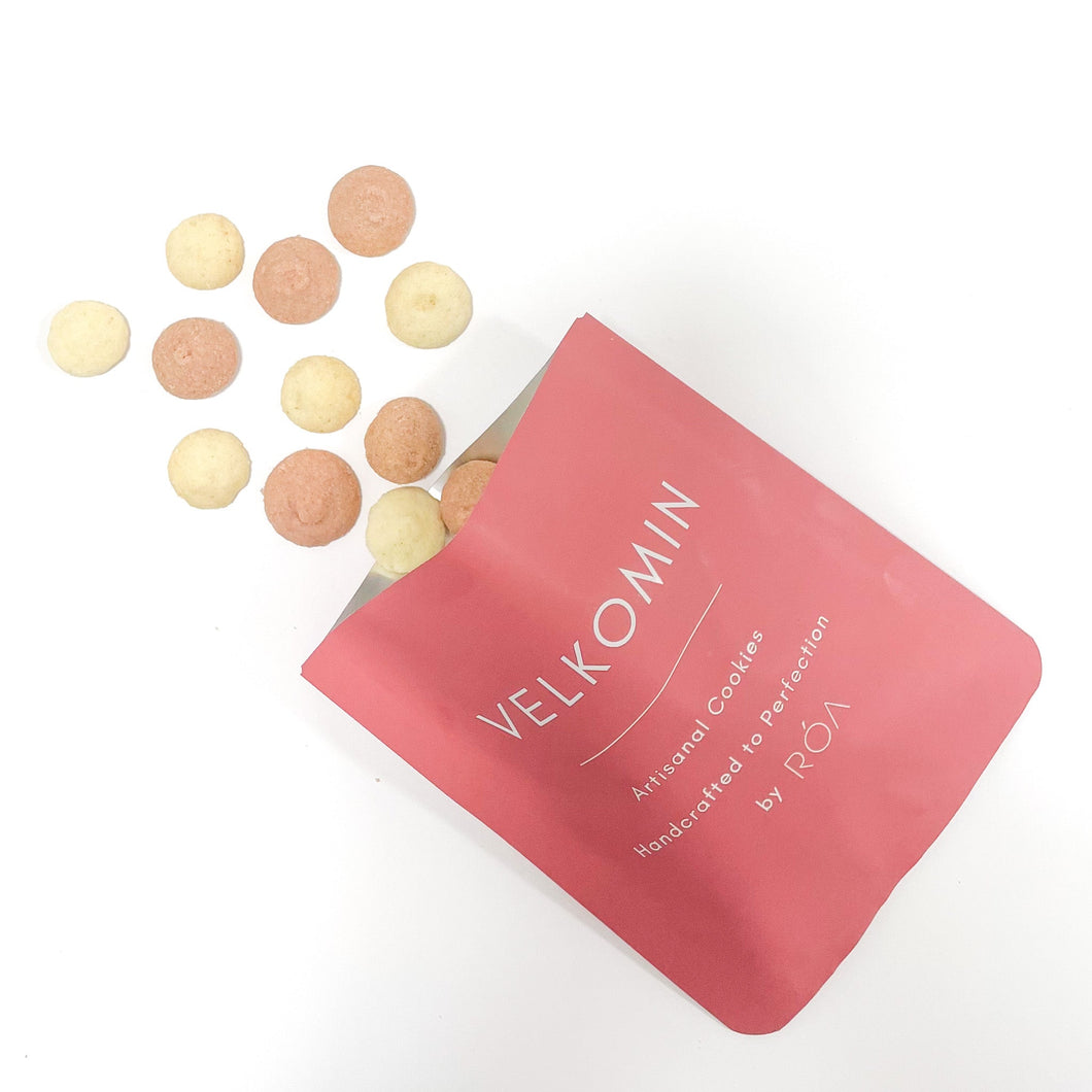 VELKOMIN STRAWBERRY & VANILLA COOKIES 50G